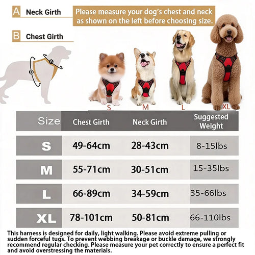 Adjustable No-Pull Dog Harness with Front Clip