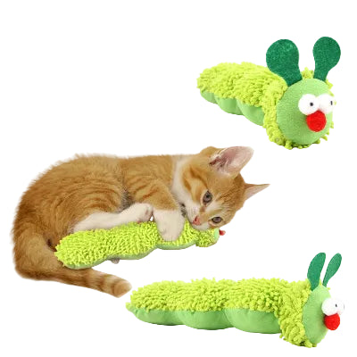 Catnip & Silvervine Caterpillar Chew Toy for Cats