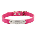 Personalised PU Leather Pet Collar with Name Tag