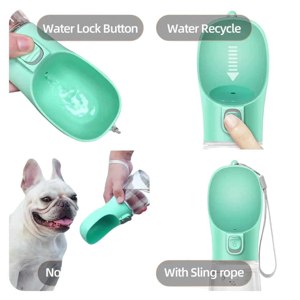 Portable Pet Water Bottle – Leakproof Outdoor Bowl