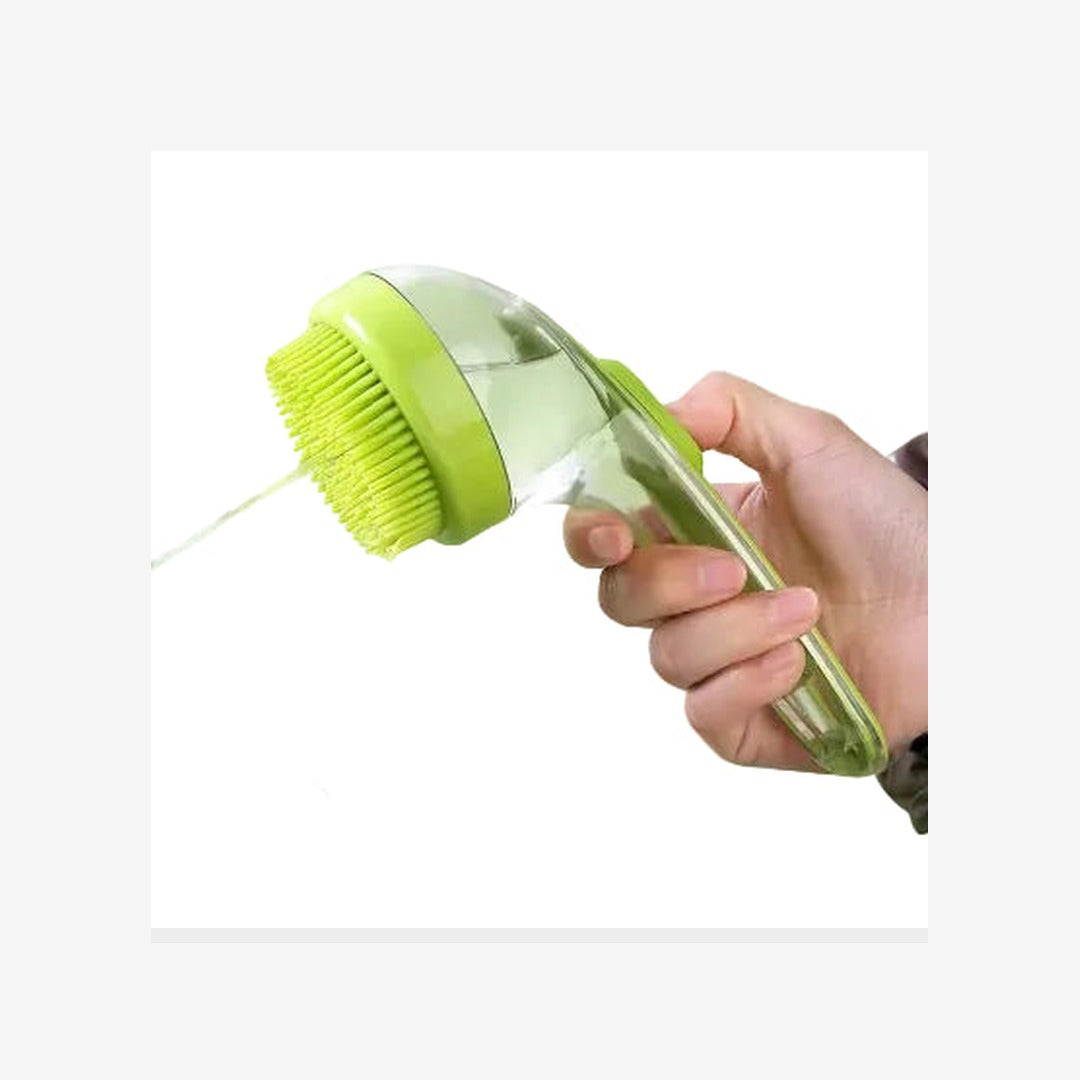 Silicone Pet Bath Brush with Shampoo Dispenser