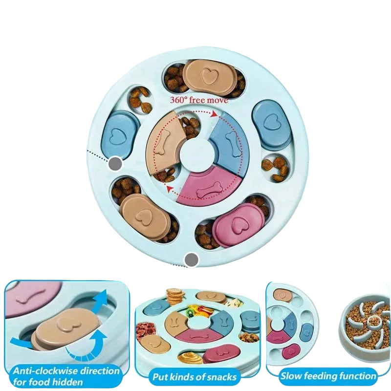 Interactive Slow Feeder Puzzle Bowl for Dogs