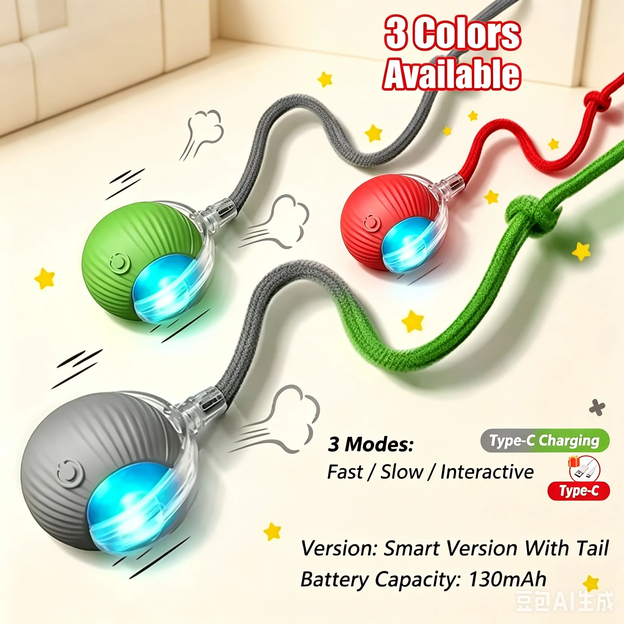 Smart Interactive Rolling Cat Ball