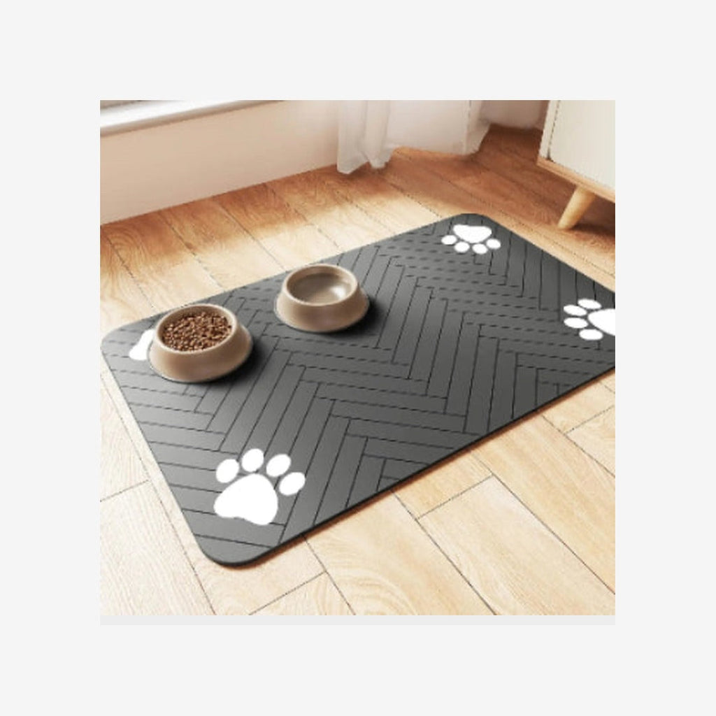 Absorbent Pet Feeding Mat with Waterproof Rubber Backing
