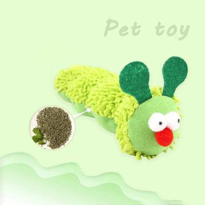 Catnip & Silvervine Caterpillar Chew Toy for Cats