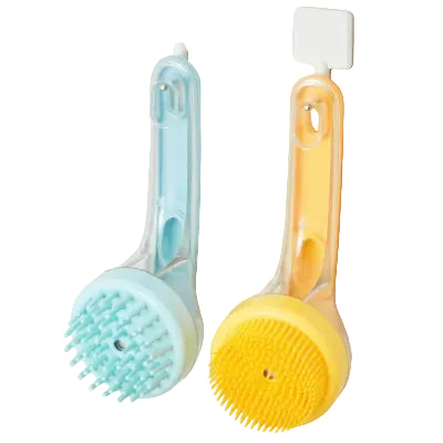 Silicone Pet Bath Brush with Shampoo Dispenser