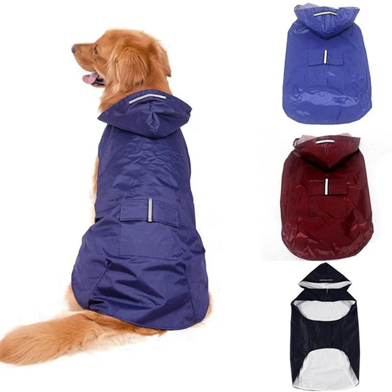 Waterproof Hooded Dog Raincoat